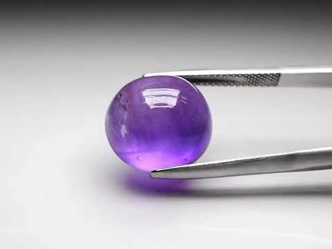 Natuurlijk Amethist Ovale cabochon, beide zijden gepolijst Kleur Paars 12,75 ct.