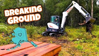 Breaking Ground on the Barn Site – Awesome friends help before winter - Huge progress on homestead