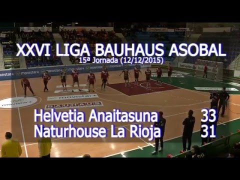 LIGA BAUHAUS ASOBAL J15 Helvetia Anaitasuna - Naturhouse La Rioja 33 - 31