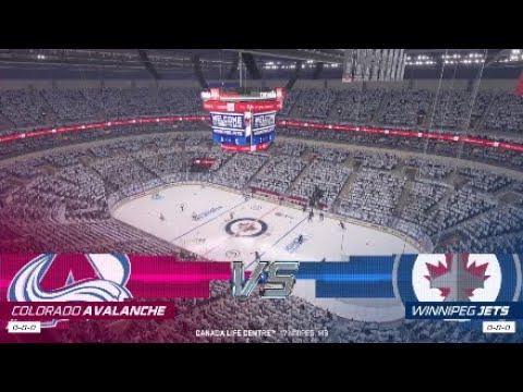 NHL season 1 Stanley Cup Playoffs game 1 Colorado Avalanche vs Winnipeg Jets
