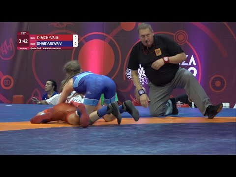 1/4 WW - 40 kg: M. DIMCHEVA (BUL) v. V. KHAIDAROVA (RUS)