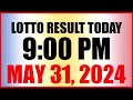 Lotto Result Today 9pm Draw May 31, 2024 Swertres Ez2 Pcso