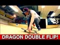 DRAGON DOUBLE FLIP!! (360 DOLPHIN DOUBLE FLIP) NEW SKATEBOARD TRICK!