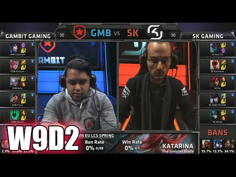 Gambit Gaming vs SK Gaming | S5 EU LCS Spring 2015 Week 9 Day 2 | GMB vs SK W9D2G3 VOD 60FPS