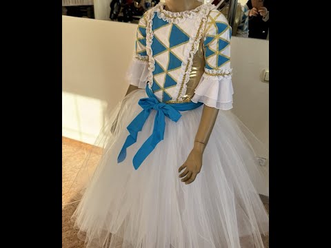 Сценический балетный костюм Коломбина Арлекинада F 0311 - video 2