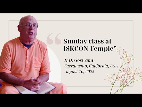 Sunday class at ISKCON Temple