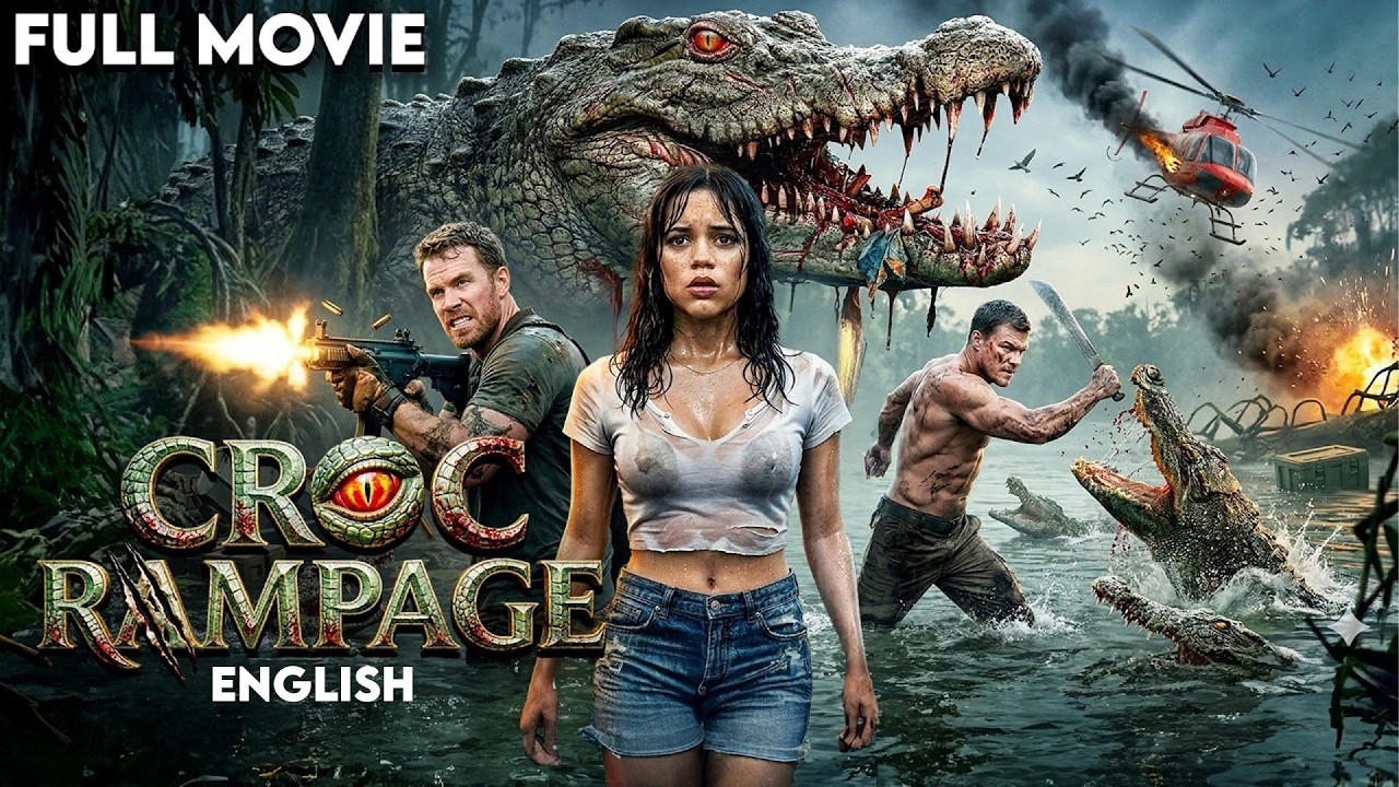 Croc Rampage (2025) English Dubbed Full Monster Movie | Giant Crocodile Attack Action Thriller
