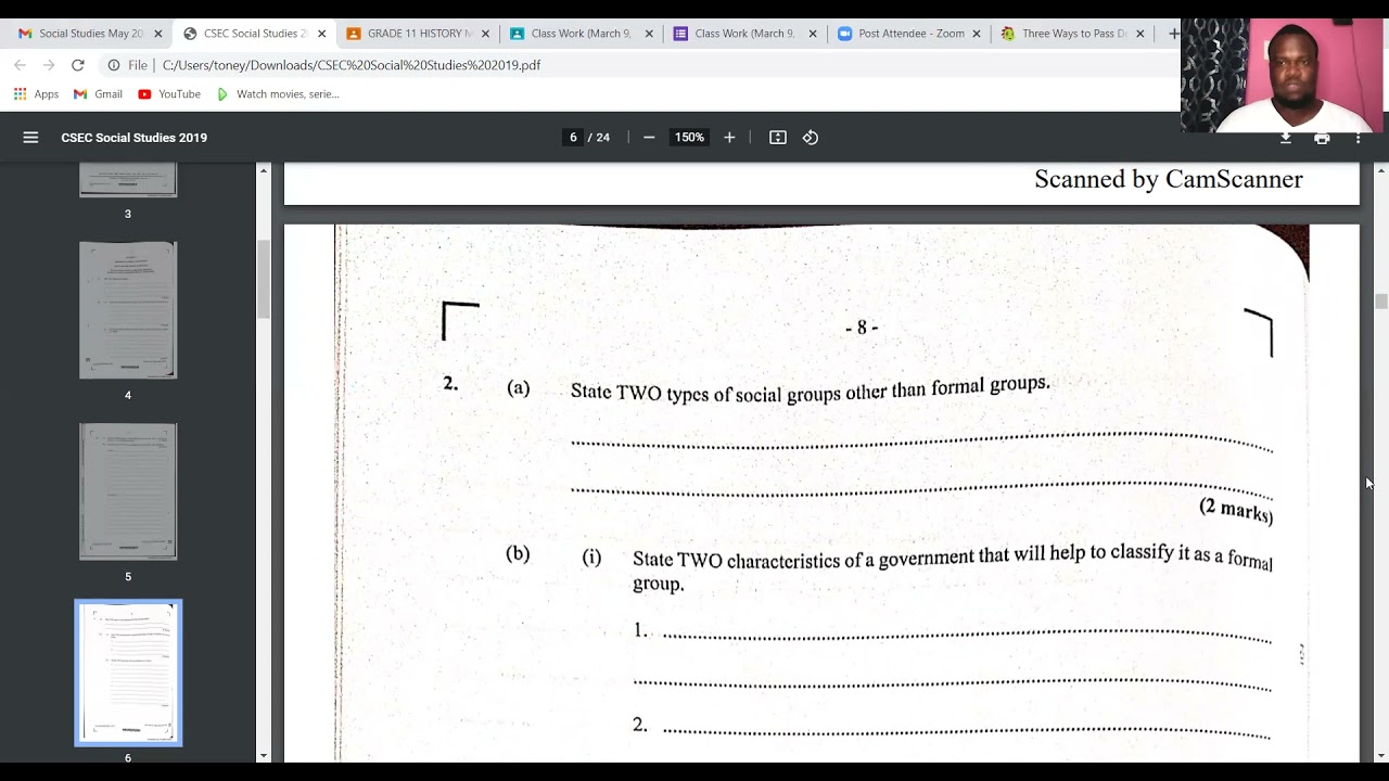 Social Studies May/June 2019 P2 Part 1