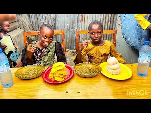EATING COMPETITION FIRSTTO FINISH EBA,FUFU AND OKRO SOUP TO WIN 10,000