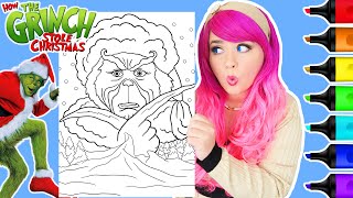 Coloring The Grinch Dr. Suess How The Grinch Stole Christmas Coloring Page | Ohuhu Art Markers