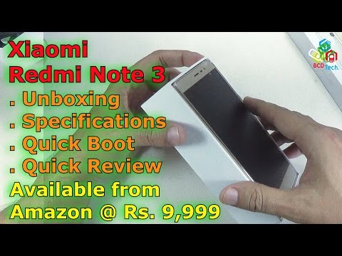 [Hindi-Audio]-Xiaomi Redmi Note 3: Unboxing, Specifications, Quick Bootup & Review Video
