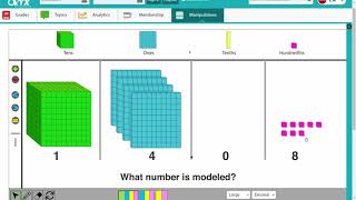 Base Ten Blocks - Model Decimal Numbers