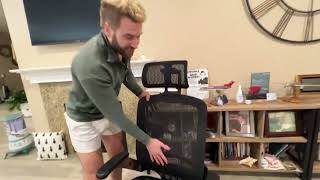 GABRYLLY Ergonomic Office Chair, High Back Home Desk Chair with Headrest, Flip-Up Arms, 90-120° Tilt