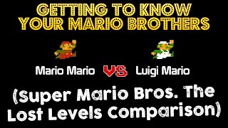 Mario Vs Luigi (Super Mario Bros: The Lost Levels Character Comparison)