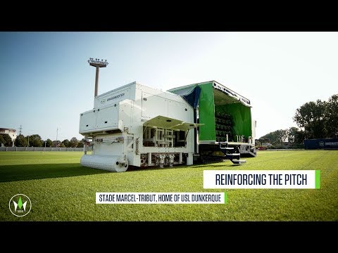 GrassMaster - stitched hybrid grass installation after seeding