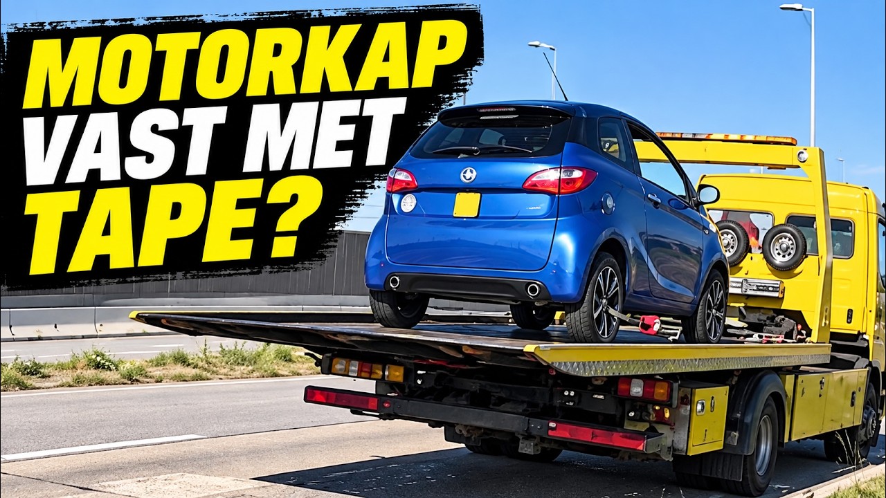Motorkap vast met tape? Dubbele pech en politie op de Vondelingenweg