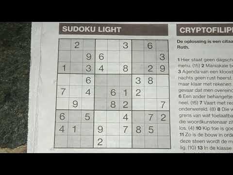 Today on Black Friday, 2 Sudokus for free. Light Sudoku puzzle. (#347) 11-29-2019 part 1 of 2