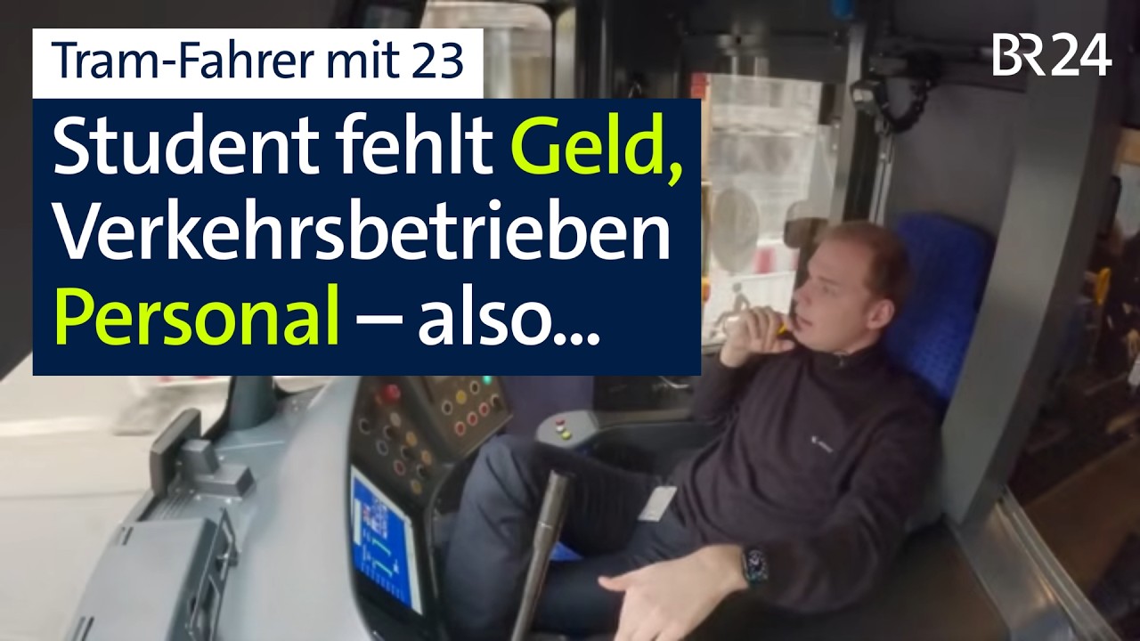Student am Tram-Steuer: Verkehrsbetriebe haben einen Mann mehr | Abendschau | BR24