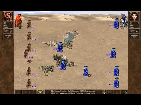 Heroes III - Halflings vs Master Gremlins (999999 of each unit)