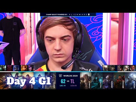G2 vs TL | Day 4 Group A S10 LoL Worlds 2020 | G2 eSports vs Team Liquid - Groups full game