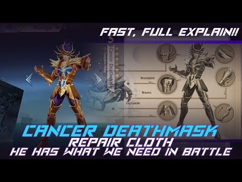 Saint Seiya Awakening - Cancer Deathmask Repair Cloth | Massive Heal, Extra Move, High Def & Res!!