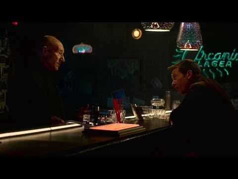 Picard And His Son Chatting At 10 Forward - Holodeck Scene -  Star Trek Picard S03E04