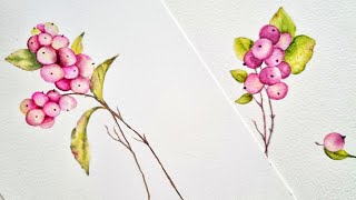 Discover the SECRET to Painting REALISTIC Snowberries with Watercolors