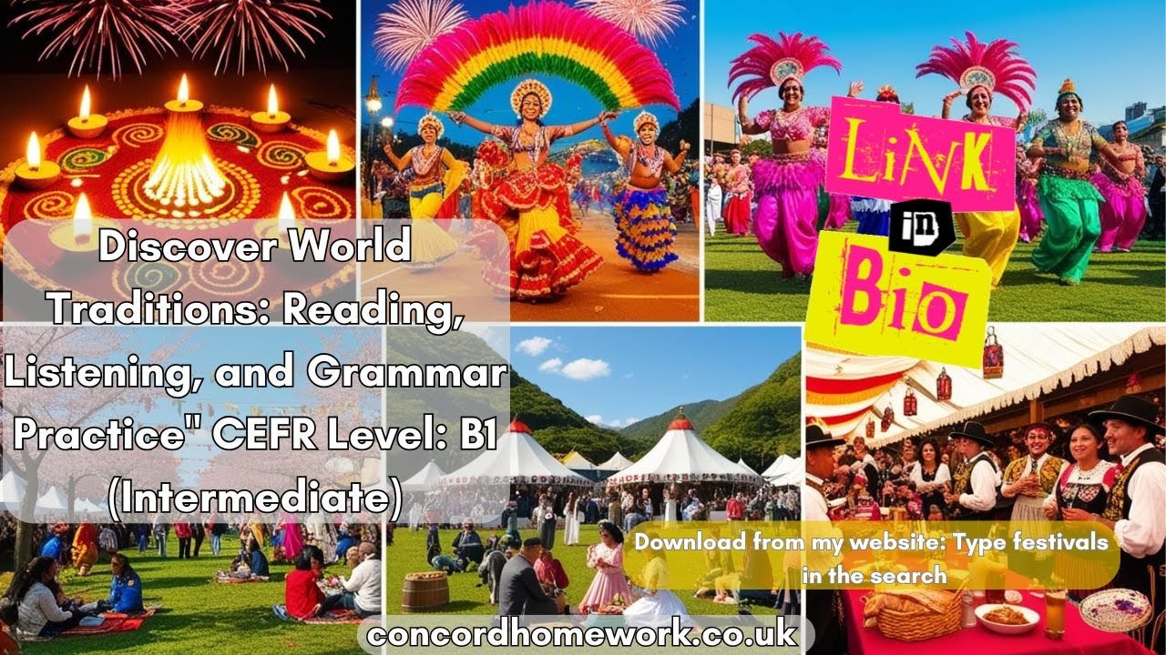 Free B1-Level Worksheet: Explore World Traditions and Festivals