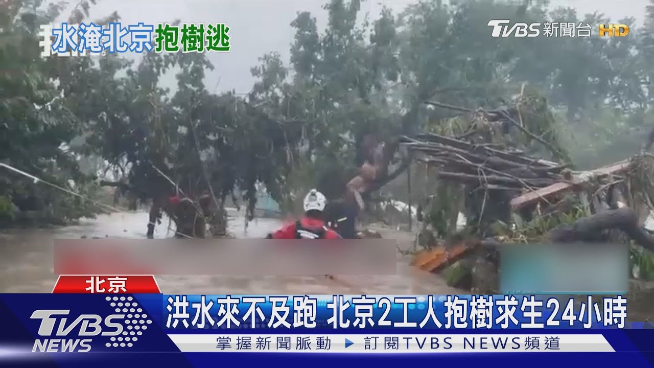 洪水來不及跑 北京2工人抱樹求生24小時