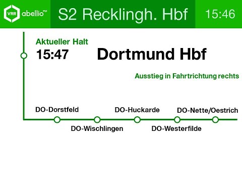 [ABR] Ansagen S2 Dortmund Hbf - Recklinghausen Hbf