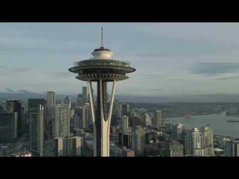 [4K] Seattle Space Needle Stock Footage Sneak Preview by Alec Burke - Mavic Air 2 Drone