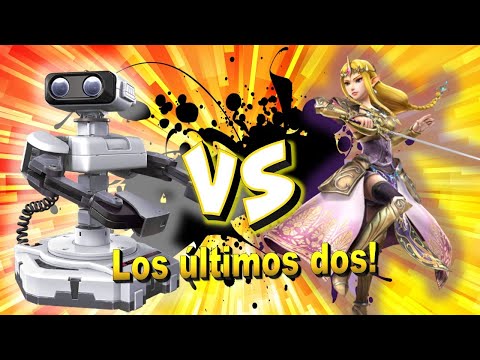 Super Smash Bros Ultimate gameplay - R.O.B. vs ZELDA los últimos dos (Custom Stage)
