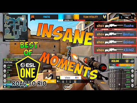 BEST of ESL One MAJOR: Road to Rio! CS GO PRO HIGHLIGHTS! INSANE MOMENTS! part 1
