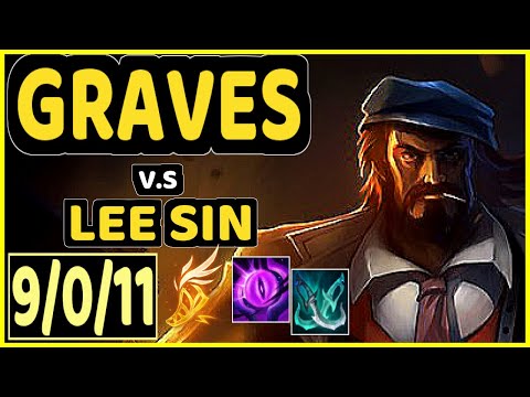 WARDEN (GRAVES) vs LEE SIN - 9/0/11 KDA JUNGLE GAMEPLAY - EUW Ranked GRANDMASTER