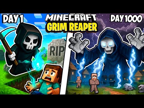 I Survived 1000 Days as the GRIM REAPER in Minecraft
