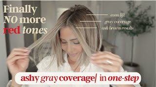 FINALLY- Ashy-Gray Coverage hair color at home in ONE Step