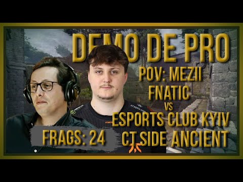 [PT] zorlaK Analisa: PoV MEZII - FNATIC vs ESPORTS CLUB KYIV - ANCIENT (CT-SIDE) [Demo de Pro]