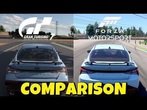 GRAN TURISMO 7 VS FORZA MOTORSPORT 8 | ELANTRA N | FULL COMPARISON CAR SOUND CUSTOMIZATION TOP SPEED