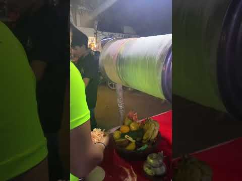 Ice cream with ice cylinder