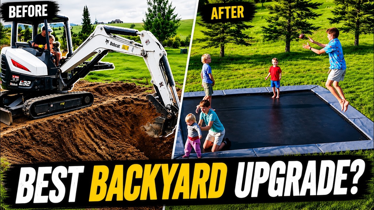 Inground trampoline installation from Start to Finish