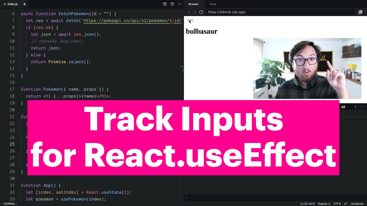 Track Inputs for React.useEffect