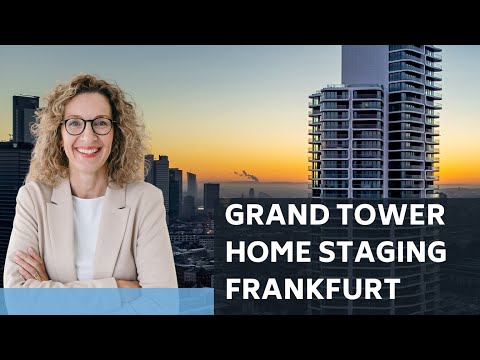 Grand Tower Frankfurt: Room Tour mit Home Staging - Drohnenvideos Frankfurter Skyline Sonnenaufgang
