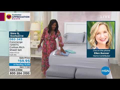 Concierge Collection 4piece 1200TC Cotton Rich Twin Shee...