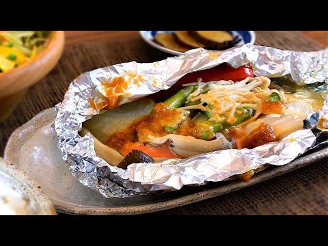 鮭の味噌マヨホイル焼き