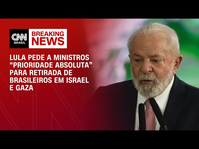 Lula pede a ministros prioridade para retirada de brasileiros em Israel e Gaza | BRASIL MEIO-DIA