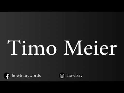 How To Pronounce Timo Meier