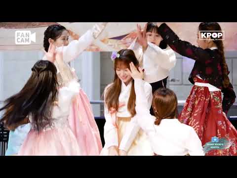 Secret Garden - Oh My Girl with korean traditional costumes 180218 Fancam