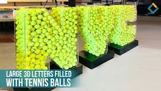 3D NYC Acrylic Letters with tennis balls