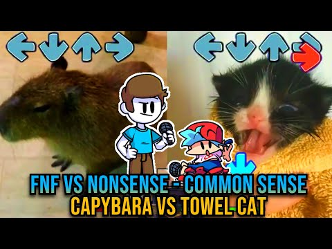 FNF Common Sense TOWEL CAT VS CAPYBARA - Friday night Funkin' FNF Mod VS Common Sense