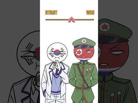 SOUTH KOREA AND NORTH KOREA HOLD THEIR BREATH 🇰🇷 🇰🇵 #countryhumans